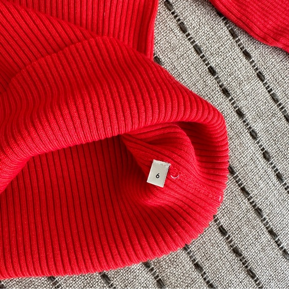 Gucci Kids 6 Girls Red Ribbed Turtleneck Sweater Long Sleeve roll neck top XMAS - Picture 4 of 6